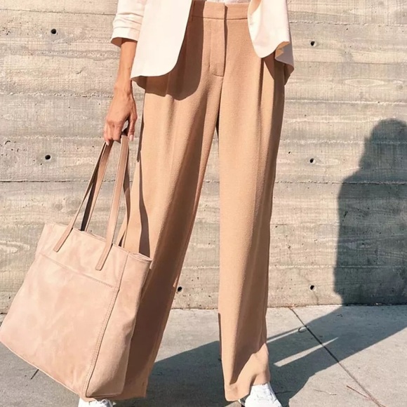 Nine West wide Leg Career Pants Womens 8 Camel color - Picture 10 of 10